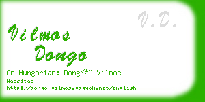 vilmos dongo business card